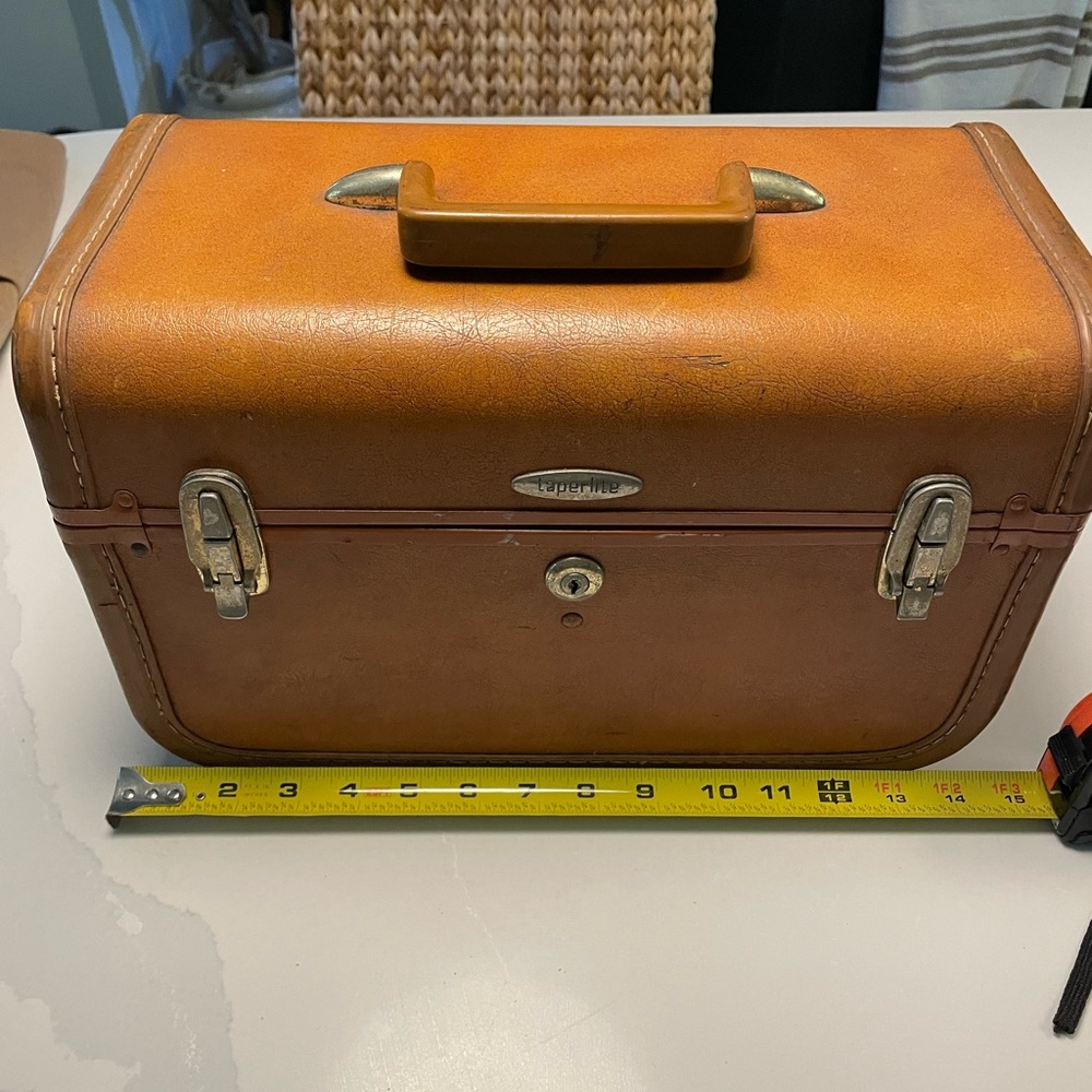 Vintage Samsonite Traincase Taperlite Cosmetic Su… - image 1